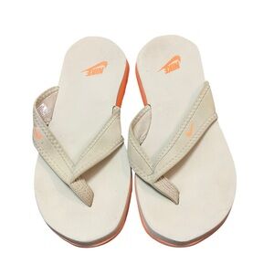 Nike comfort slides footbed size 7 orange